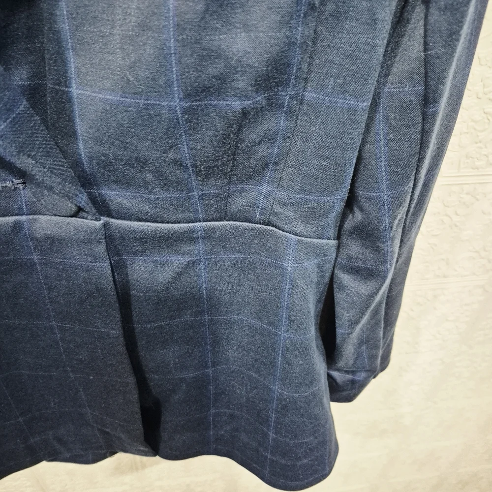 CAbi Sunset Kiss Windowpane Navy Checkered Women's Blazer - Picture 4 of 7